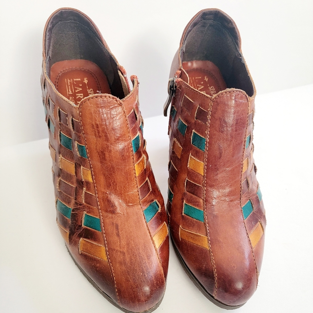 L’Artiste by Spring Step Brilliance Pump multi color leather woven unique size 5 - Picture 7 of 8